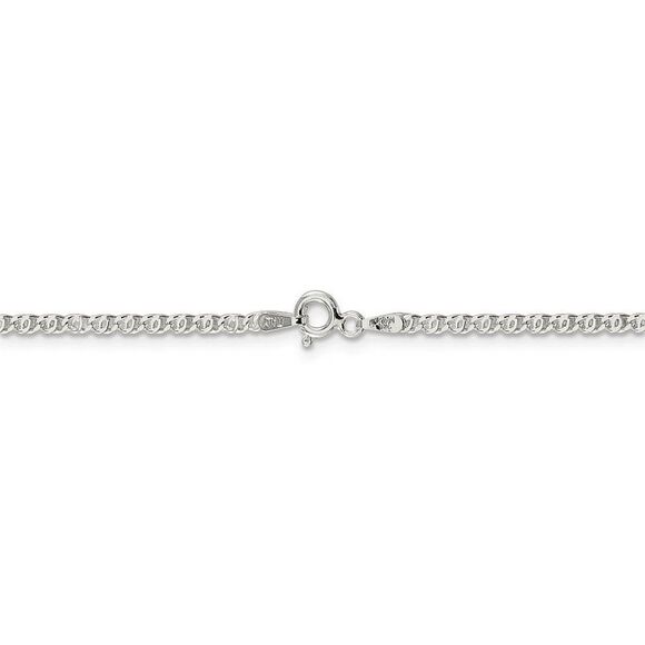 2mm, Sterling Silver Fancy Solid Anchor Chain Necklace, 16 Inch - Picture 4 of 8
